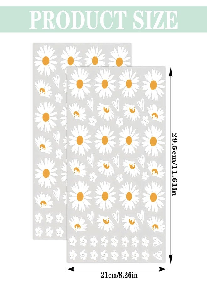 WJIAAA Little Daisy Stickers, 114pcs Flower Stickers Cute Small Daisy Self-Adhesive PVC Decals to Decorate Bottle Laptop Phone Car 1in and 1.5in - Image 4